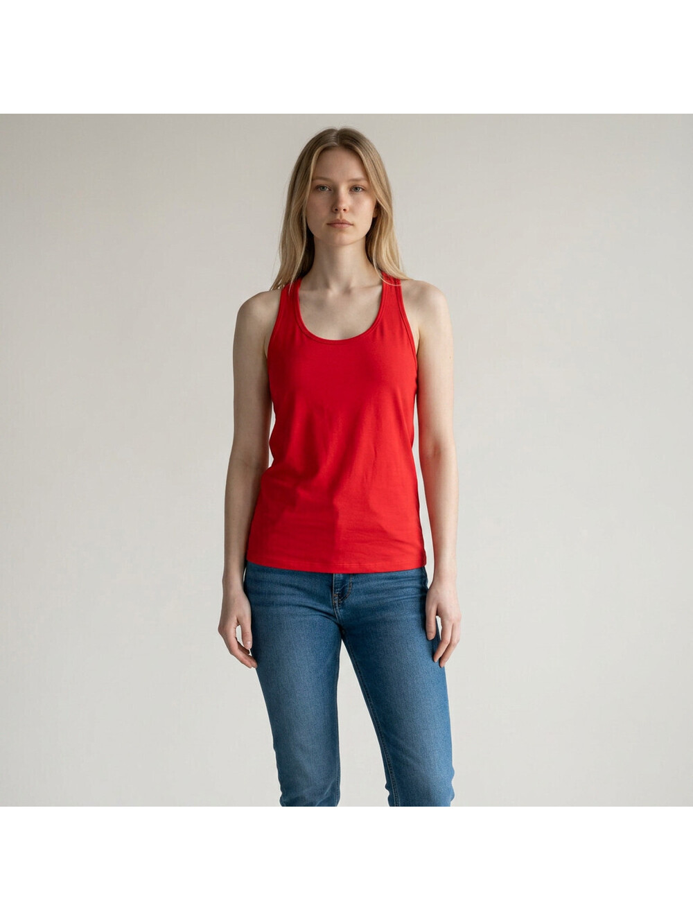 Fabletics Activewear Tank Women M Medium Red Sleeveless Racerback Gym Yoga